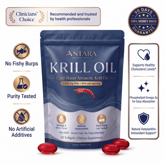 Antara Antarctic Krill Oil 2000mg with Natural Astaxanthin